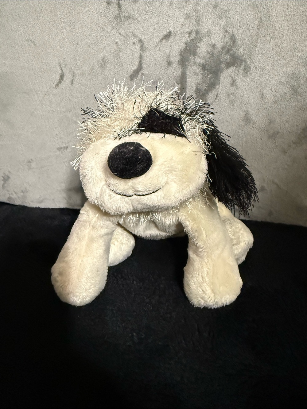 Webkinz Black & White Cheeky Dog HM192 Plush Retired Ganz